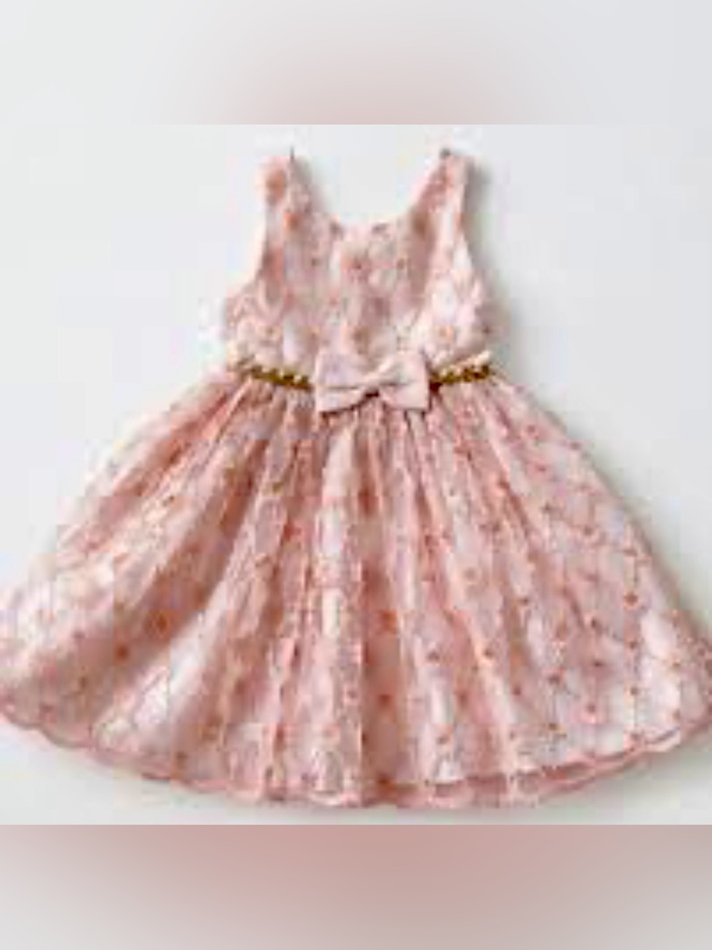 Girls' Pink Lace Party Dress with Bow sz 3T